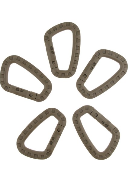 5pcs Bahar Snap Carabiner Clip Hooks, D-Ring Anahtarlık Sabit Plastik Anahip Kahverengi (Yurt Dışından) fiyatları