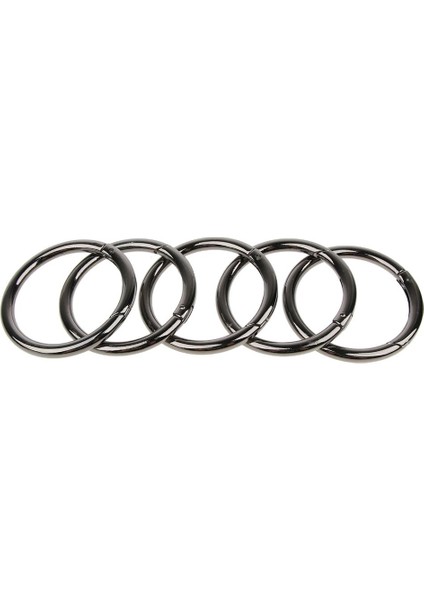 5 Adet Çinko Alaşım Yuvarlak Yaylı Tokalar Snap Kanca Anahtarlık Klipsi Siyah 51MM (Yurt Dışından)