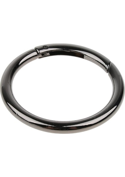 5 Adet Çinko Alaşım Yuvarlak Yaylı Tokalar Snap Kanca Anahtarlık Klipsi Siyah 51MM (Yurt Dışından) modelleri