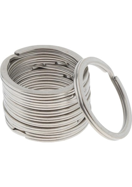 Kamp / Gümüş Için 10 Adet Paslanmaz Çelik Anahtar Zinciri Anahtar Halkası 32 mm (Yurt Dışından)