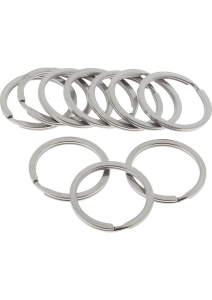 Kamp / Gümüş Için 10 Adet Paslanmaz Çelik Anahtar Zinciri Anahtar Halkası 32 mm (Yurt Dışından) fırsatları