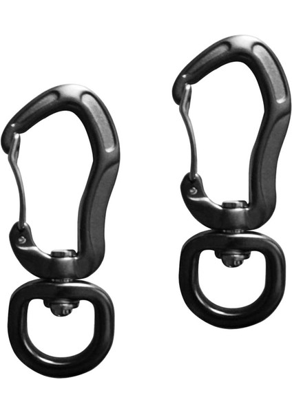 2pcs Alüminyum Döner Karabiner Sırt Çantası Asılı Kanca Kamp Açık Aletler 76MM Gri Yuvarlak Göz (Yurt Dışından)