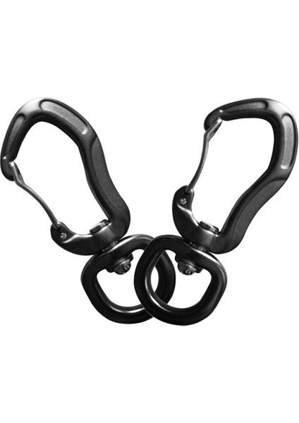 2pcs Alüminyum Döner Karabiner Sırt Çantası Asılı Kanca Kamp Açık Aletler 76MM Gri Yuvarlak Göz (Yurt Dışından) fırsatları