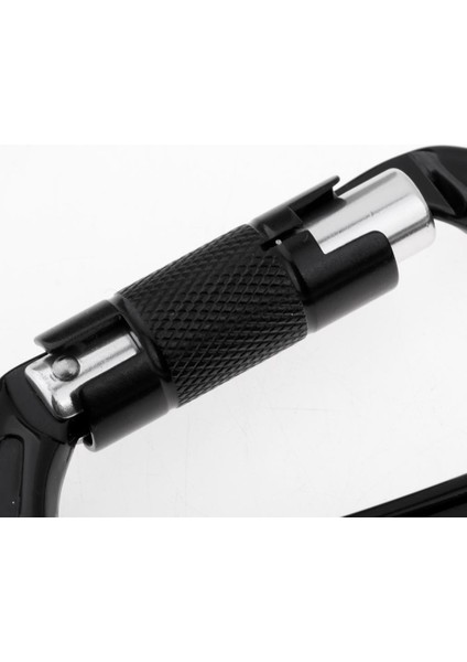 24KN Otomatik Kilitleme Kaya Tırmanma Karabiner Klipi D Şekilli Kendi Kilitleme Kanca Siyah (Yurt Dışından) indirimleri