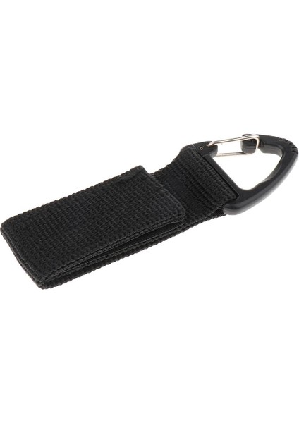 Açık Taktik Molle Dokuma Kemer Üçgen Karabiner Klips Kanca Siyah (Yurt Dışından)