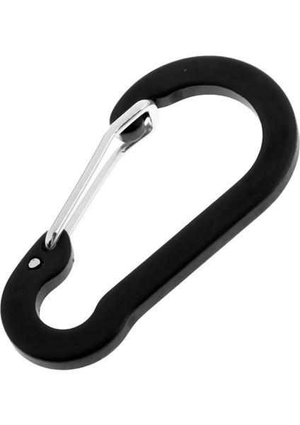 6pcs Carabiner 2 "alüminyum Kilitleme Klip Kampı Snap Hook Anahtarlık Keyping Siyah (Yurt Dışından) fırsatları