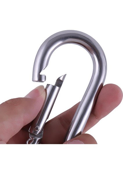 304 Paslanmaz Çelik Karabiner Klips Snap Spring Hızlı Kanca Tokası - Gümüş 4cm (Yurt Dışından) fırsatları