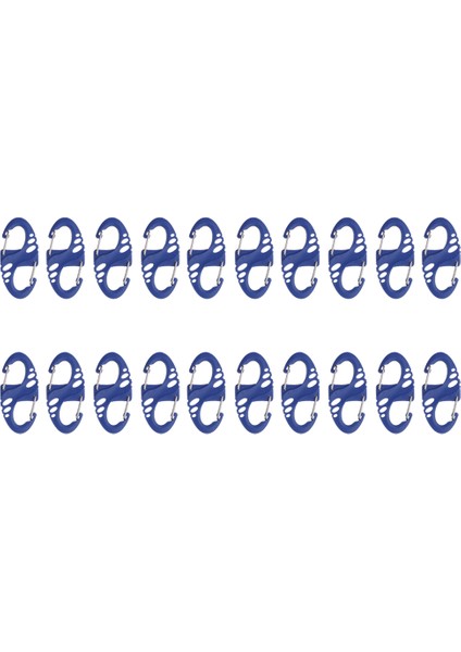 20PCS Şekil 8 Açık Mekan Kamp Karabinalı Kanca Döngü Kancası (Yurt Dışından)