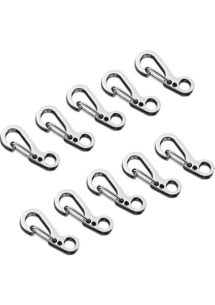 10X Açık Kamp Karabiner Çırpı Klips Kanca Bölünmüş Yay Tokası Anahtarlık (Yurt Dışından)