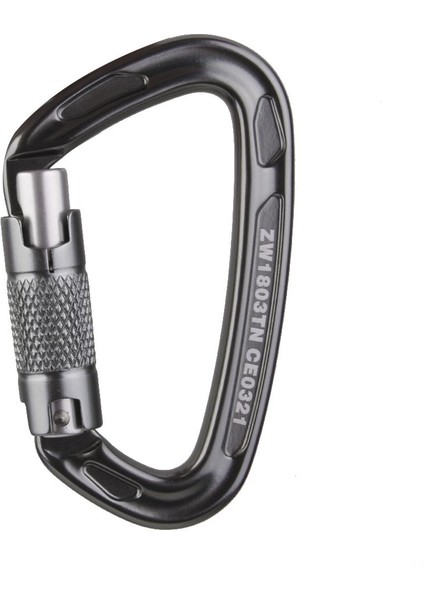 24KN Açık Kaya Tırmanışı Oto Kilit Karabina Kanca Rappelling Ekipmanları Gri (Yurt Dışından)