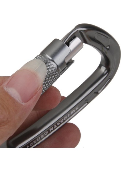24KN Açık Kaya Tırmanışı Oto Kilit Karabina Kanca Rappelling Ekipmanları Gri (Yurt Dışından) modelleri