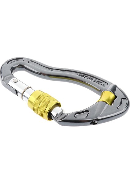 25KN Vida Kilitleme Kaya Tırmanışı Ağacı Oyma Alüminyum Karabina / Karabiner Gümüş Sarı (Yurt Dışından) fırsatları