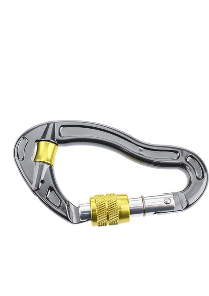 25KN Vida Kilitleme Kaya Tırmanışı Ağacı Oyma Alüminyum Karabina / Karabiner Gümüş Sarı (Yurt Dışından) indirimleri