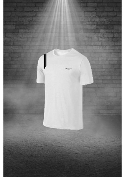 Erkek Beyaz Dri-Fit Kumaş Koşu Için Konforlu Cepli Sıfır Yaka Tişört Şort Ikili Alt Üst Seti S-3xl fiyatları