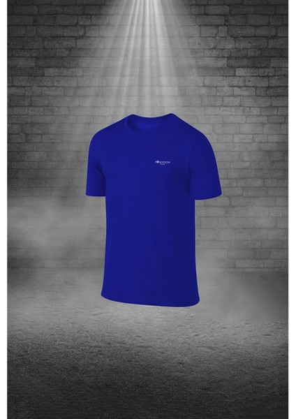 Erkek Mavi Dri-Fit Kumaş Antrenman ve Koşu Için Konforlu Cepli Düz Tişört Şort Seti S-3xl