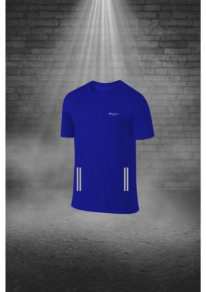 Büyük Beden Erkek Mavi Dri-Fit Kumaş Spor Için Konforlu Cepli Bisiklet Yaka Tişört Şort Alt Üst Takım 4XL-10XL fiyatları
