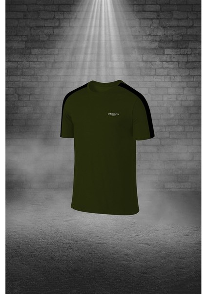 Büyük Beden Erkek Haki Dri-Fit Kumaş Yürüyüş ve Koşu Için Konforlu Cepli Sıfır Yaka Tişört Şort Ikili Alt Üst Seti 4XL-10XL fiyatları