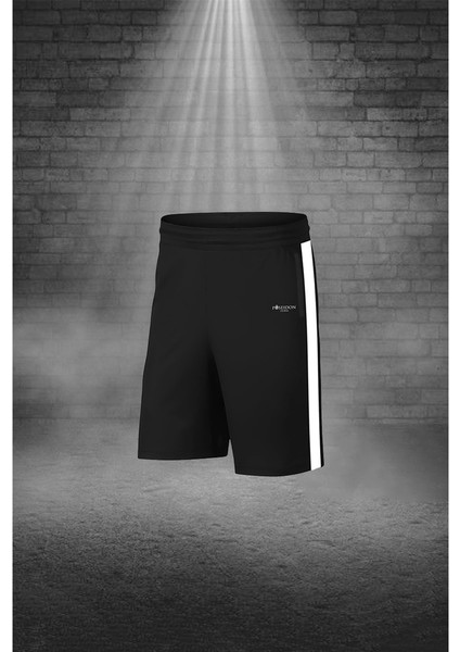 Büyük Beden Erkek Siyah Dri-Fit Kumaş Baskısız Yuvarlak Yaka Kısa Kol Tişört Şort Alt Üst 4XL-10XL modelleri