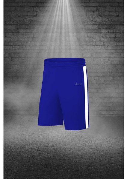 Büyük Beden Erkek Mavi Dri-Fit Kumaş Yürüyüş ve Koşu Için Konforlu Cepli Sıfır Yaka Tişört Şort Ikili Alt Üst Seti 4XL-10XL modelleri