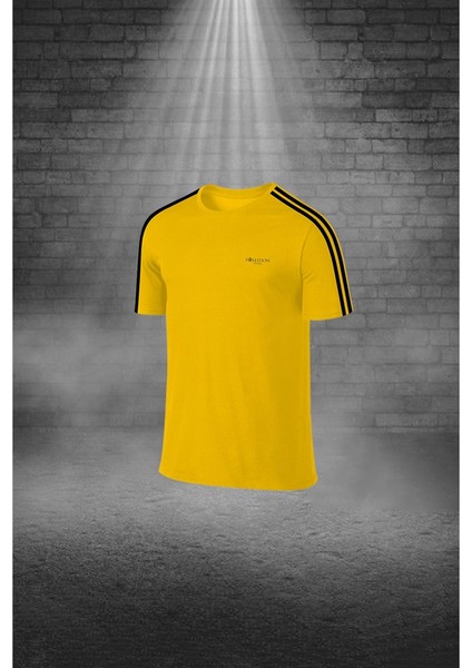 Büyük Beden Erkek Sarı Dri-Fit Kumaş Cepli Baskısız Konforlu Tişört Şort Alt Üst Ikili Takım Seti 4XL-10XL fiyatları