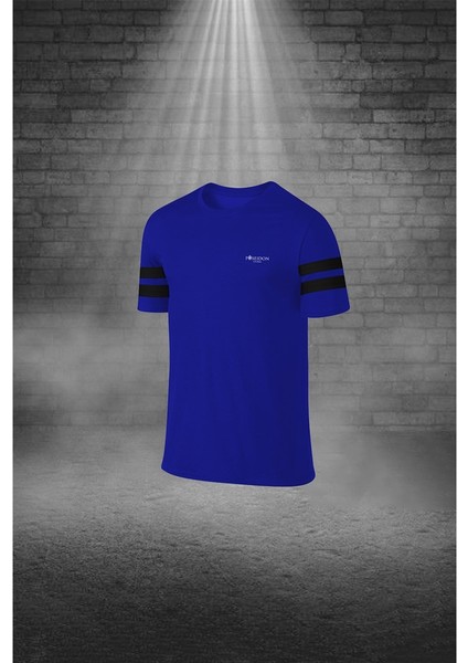 Büyük Beden Erkek Mavi Dri-Fit Kumaş Yürüyüş ve Koşu Için Konforlu Cepli Kısa Kol Tişört Şort Ikili Takım 4XL-10XL fiyatları