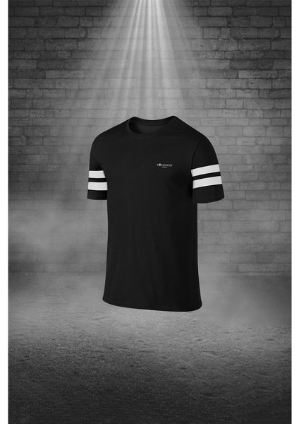Büyük Beden Erkek Siyah Dri-Fit Kumaş Yürüyüş Için Konforlu Cepli Sıfır Yaka Tişört Şort Ikili Alt Üst Spor Seti 4XL-10XL