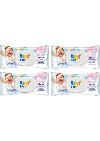 İlk Adım Islak Mendil 12+ Ay 52'li 4 Adet