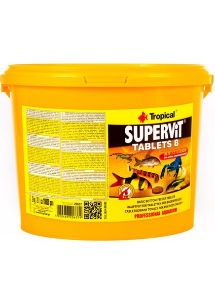 Supervit B 2kg Kova Tablet Yem Yeni