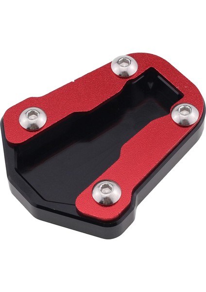 Cnc Alüminyum Motosiklet Kickstand Yan Standı Montaj Uzatma Pedi Kırmızı (Yurt Dışından)