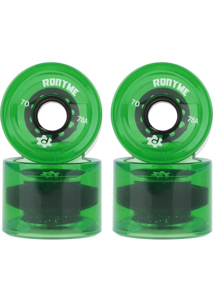 4x Ronyme 78A Kaykay Tekerlekleri Değiştirme 70X51MM Uzun Tahta Silindir Parçaları Yeşil (Yurt Dışından)