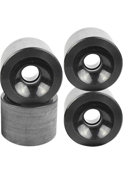 4x Longboard Wheels Set Yüksek Performanslı Kaykay Millete Bakım Tekerleği Siyah (Yurt Dışından)