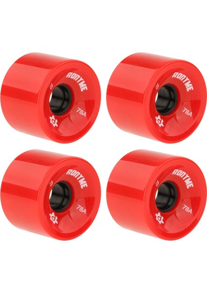 4x Ronyme 78A Kaykay Tekerlekleri Değiştirme 70X51MM Uzun Tahta Silindir Parçaları Kırmızı (Yurt Dışından)