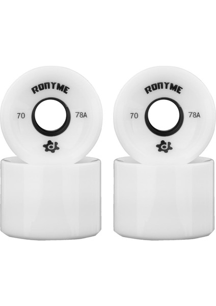 4x Ronyme 78A Kaykay Tekerlekleri Yedek 70X51MM Uzun Tahta Roller Parçaları Beyaz (Yurt Dışından)