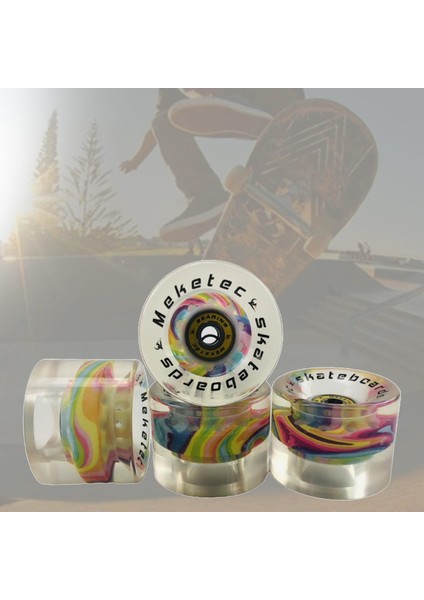 4x 60X45MM Dayanıklı 80A Kaykay Tekerlekleri Rulmanlı Kruvazör Parçaları Sarı Düz (Yurt Dışından)