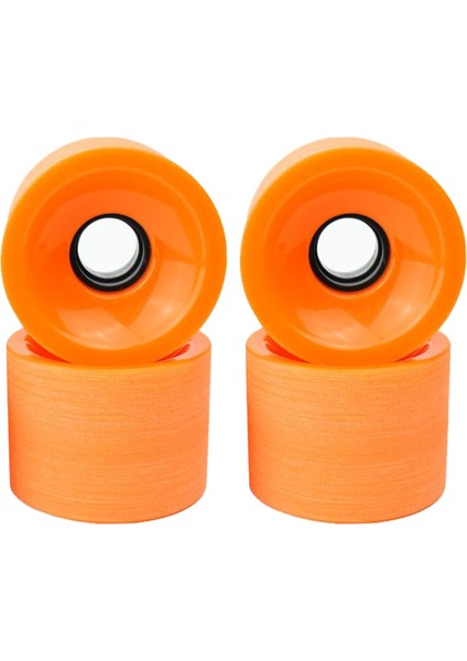 4x Longboard Wheels Set Yüksek Performanslı Kaykay Millete Bakım Tekerleği Turuncu (Yurt Dışından)