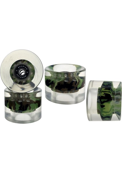 4x 60X45MM Dayanıklı 80A Kaykay Tekerlekleri Rulmanlı Kruvazör Parçaları Yeşil Kamuflaj (Yurt Dışından)