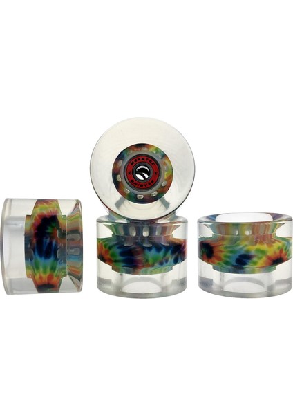 4x 60X45MM Dayanıklı 80A Kaykay Tekerlekleri Rulmanlı Kruvazör Parçaları Kırmızı Renkli (Yurt Dışından)