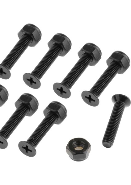 8 Pcs Longboard Kaykay Montajı Montaj Donanım Vidaları 25MM Siyah (Yurt Dışından) modelleri