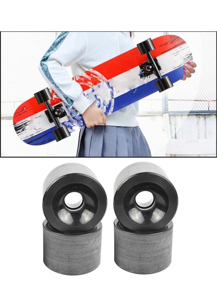 4 Pack Kaykay Tekerlekleri Set Yedek 70X51MM Roller 78A Longboard Onarımı Siyah (Yurt Dışından)