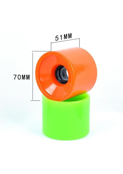 4 Pack Kaykay Tekerlekleri Set Yedek 70X51MM Roller 78A Longboard Onarım Turuncu (Yurt Dışından)