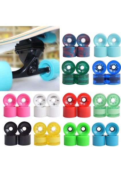 4x 78A Kaykay Tekerlekleri Yüksek Performanslı Longboard Roller Kaykay Parçaları Yeşil (Yurt Dışından) indirimleri
