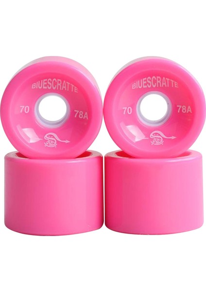 4x 78A Kaykay Tekerlekleri Yüksek Performanslı Longboard Roller Kaykay Parçaları Pembe (Yurt Dışından)