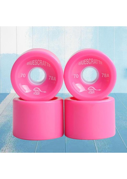 4x 78A Kaykay Tekerlekleri Yüksek Performanslı Longboard Roller Kaykay Parçaları Pembe (Yurt Dışından)