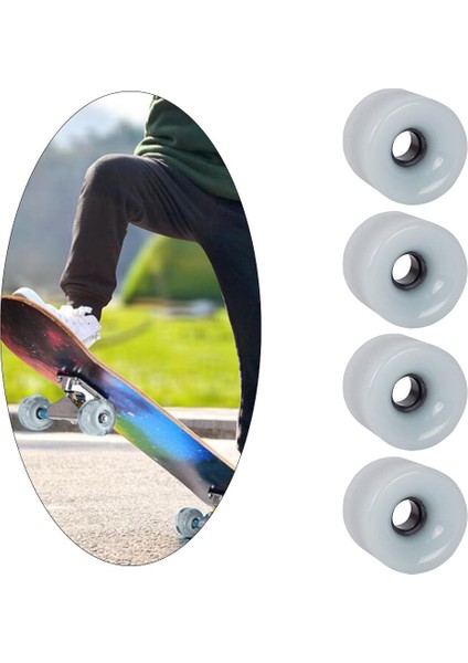 4pcs Kaykay Tekerlekleri Yüksek Performanslı Longboard Kruvazör Bakım Parçaları Gri (Yurt Dışından)