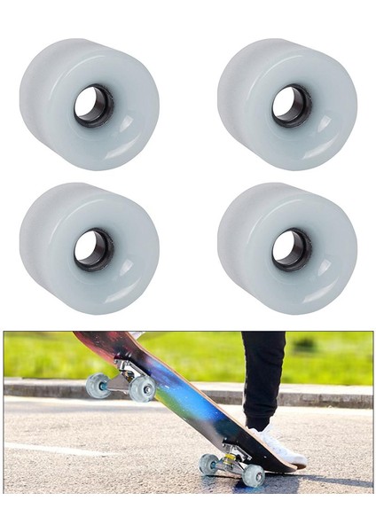 4pcs Kaykay Tekerlekleri Yüksek Performanslı Longboard Kruvazör Bakım Parçaları Gri (Yurt Dışından)