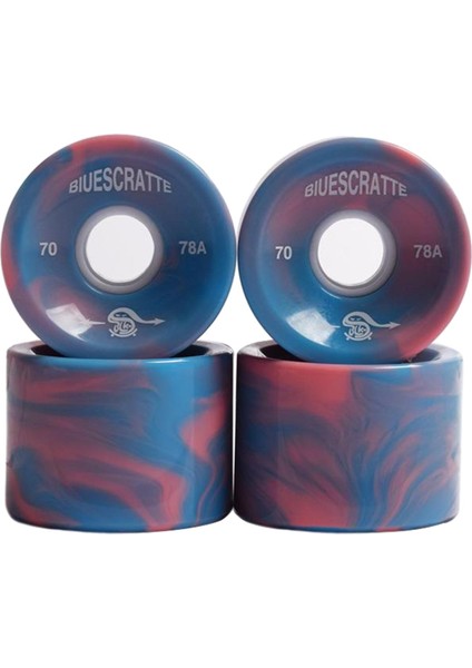 4x 78A Sertlik Kaykay Tekerlekleri Yedek 70X51MM Longboard Roller Parçaları Çoklu (Yurt Dışından)