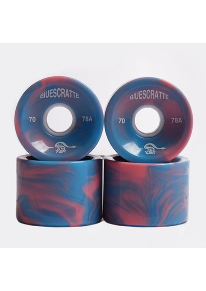 4x 78A Sertlik Kaykay Tekerlekleri Yedek 70X51MM Longboard Roller Parçaları Çoklu (Yurt Dışından)