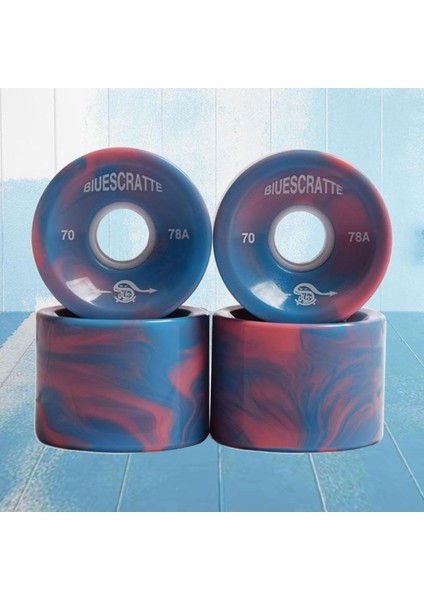 4x 78A Sertlik Kaykay Tekerlekleri Yedek 70X51MM Longboard Roller Parçaları Çoklu (Yurt Dışından)