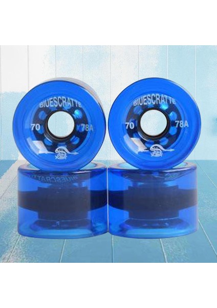 4x 78A Kaykay Tekerlekleri Yüksek Performanslı Longboard Roller Kaykay Parçaları Koyu Mavi (Yurt Dışından)