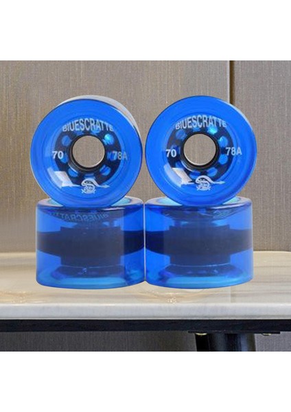 4x 78A Kaykay Tekerlekleri Yüksek Performanslı Longboard Roller Kaykay Parçaları Koyu Mavi (Yurt Dışından)